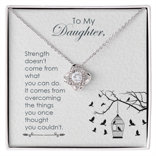 A meaningful necklace made for a daughter who means the world. This piece serves as a daily reminder of love, encouragement, and the special place she holds in your heart.