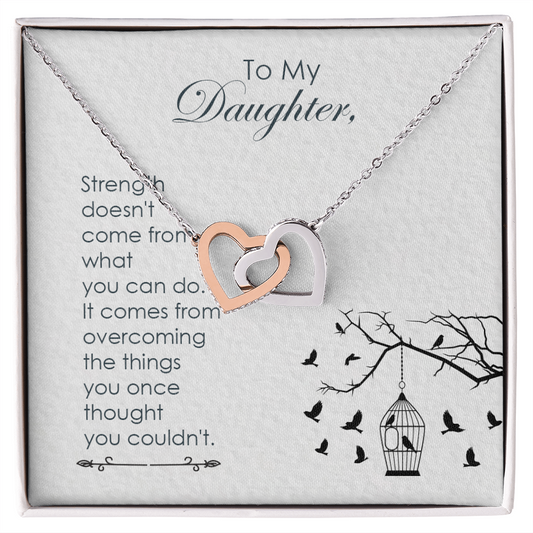 A meaningful necklace made for a daughter who means the world. This piece serves as a daily reminder of love, encouragement, and the special place she holds in your heart.
